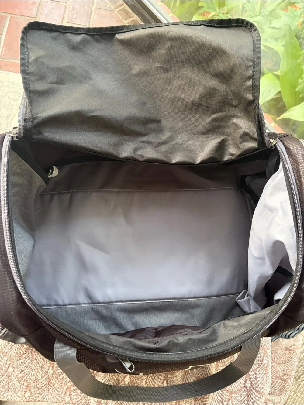Under Armour Black Duffel Bag with White Logo